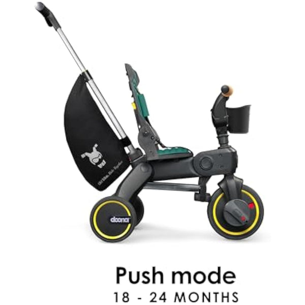 DOONA Liki Baby Trike S5 - Deluxe Foldable Toddler Tricycle with parent handle for ages 10 Months to 3 Years - Racing Green