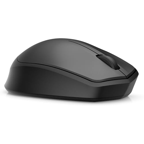 HP 280 Silent PC Wireless Mouse | HP Blue Optical Technology | 1600 DPI to track precisely on any surface | 90% noise reduction | Comfortable & Ergonomic Design | USB A Dongle Included | Black
