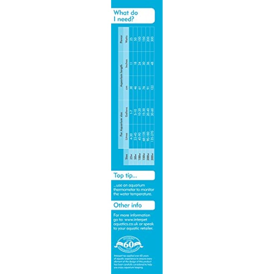 Interpet Deltatherm Aquarium Fish Tank Heater, adjustable, for Tropical and Marine, 25 W, for aquariums up to 30 litres,Black