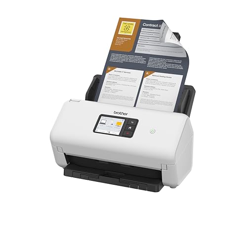 Brother ADS-4300N Desktop Document Scanner |SuperSpeed USB 3.0 |Double-sided |Advanced Image Capture, UK Plug