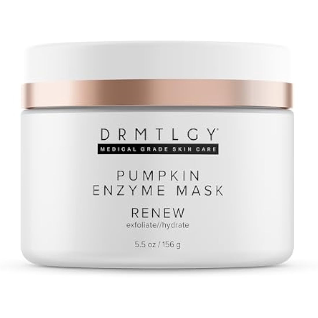 DRMTLGY Pumpkin Enzyme Face Mask with Jojoba Beads. Gentle Exfoliating Pumpkin Facial Mask for Dullness, Uneven Skin Tone, Fine Lines and Wrinkles. 5.5 oz