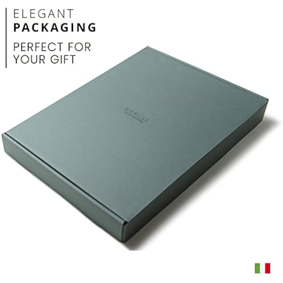 Maruse Luxury Leather Portfolio – Zip-Around Executive Folio & Organiser, Laptop & iPad Sleeve – Handmade in Italy, Blue Navy