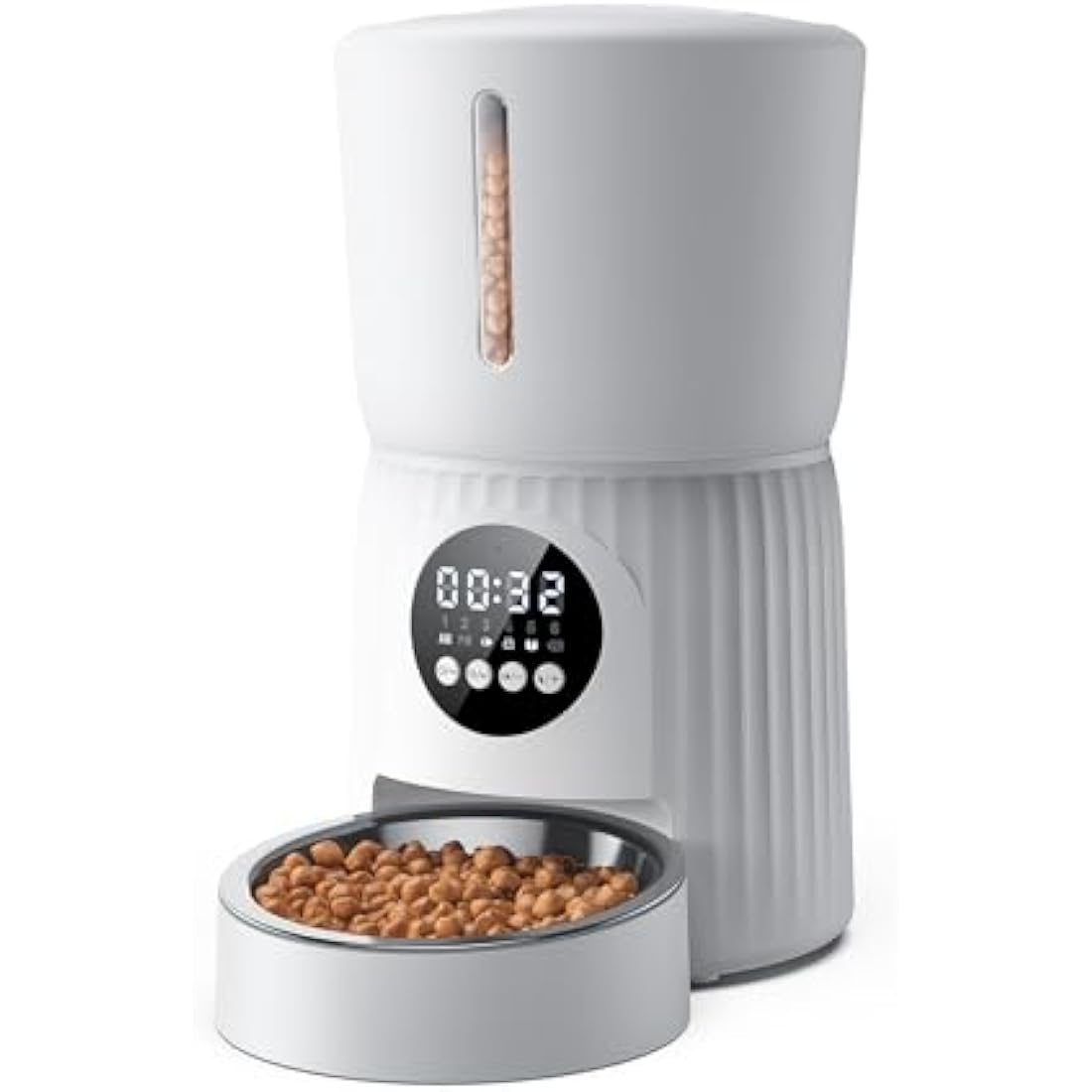 Faroro Automatic Cat Feeder, 4L Cat Feeder with Timer up to 6 Meals Per Day, Portion Control, 30s Voice Recording, Suitable for Small and Medium Pets