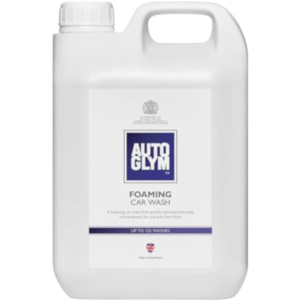 Autoglym Foaming Car Wash, 2.5 Litres - High Foaming Car Shampoo For All Bodyworks - pH Neutral, 125 Washes and Wax Safe Formula for Cleaning Car Exterior - Concentrated Car Wash Soap