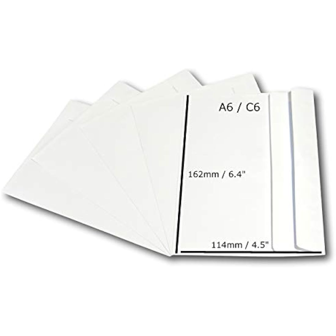 EPOSGEAR® A6/C6 Plain White Self Seal Wallet Envelopes 162mm x 114mm 90gsm (Pack of 200 Envelopes)