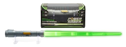 Power Saber: Green | Auto Extending 30" LED Energy Blade | With Motion Based Light and Sound Effects | Recommended Ages 6+