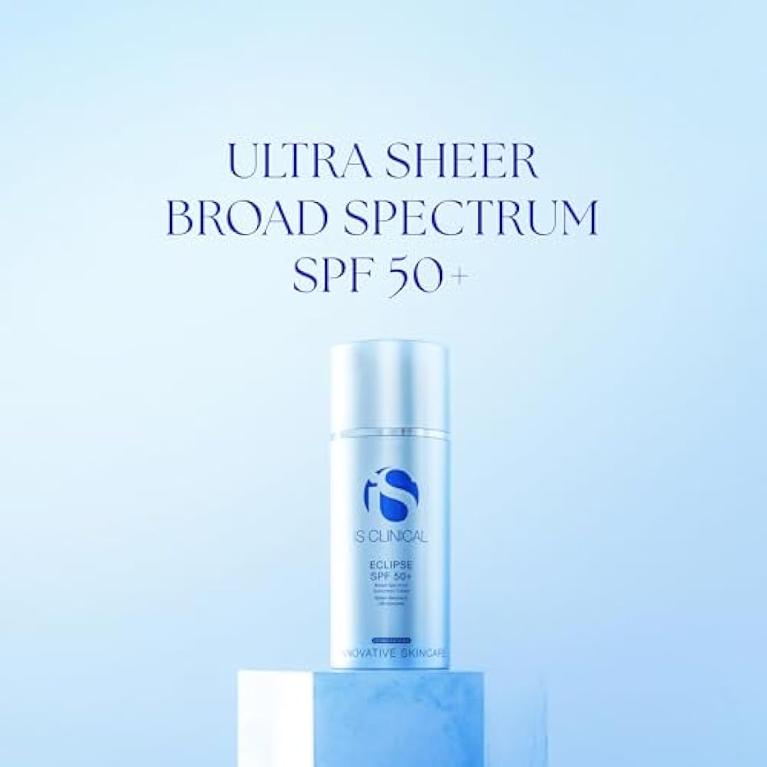 iS CLINICAL Eclipse SPF 50+ Sunscreen, Zinc Oxide tinted sunscreen, ultra sheer non-greasy matte finish sun cream for face