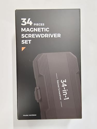 ORIA 24 in 1 Magnetic Ratchet Screwdriver Set with S2 Steel Bits & Detachable T-Handle, Portable Tool Kit in Case for Home DIY, Computer, Electronics Repair, Furniture