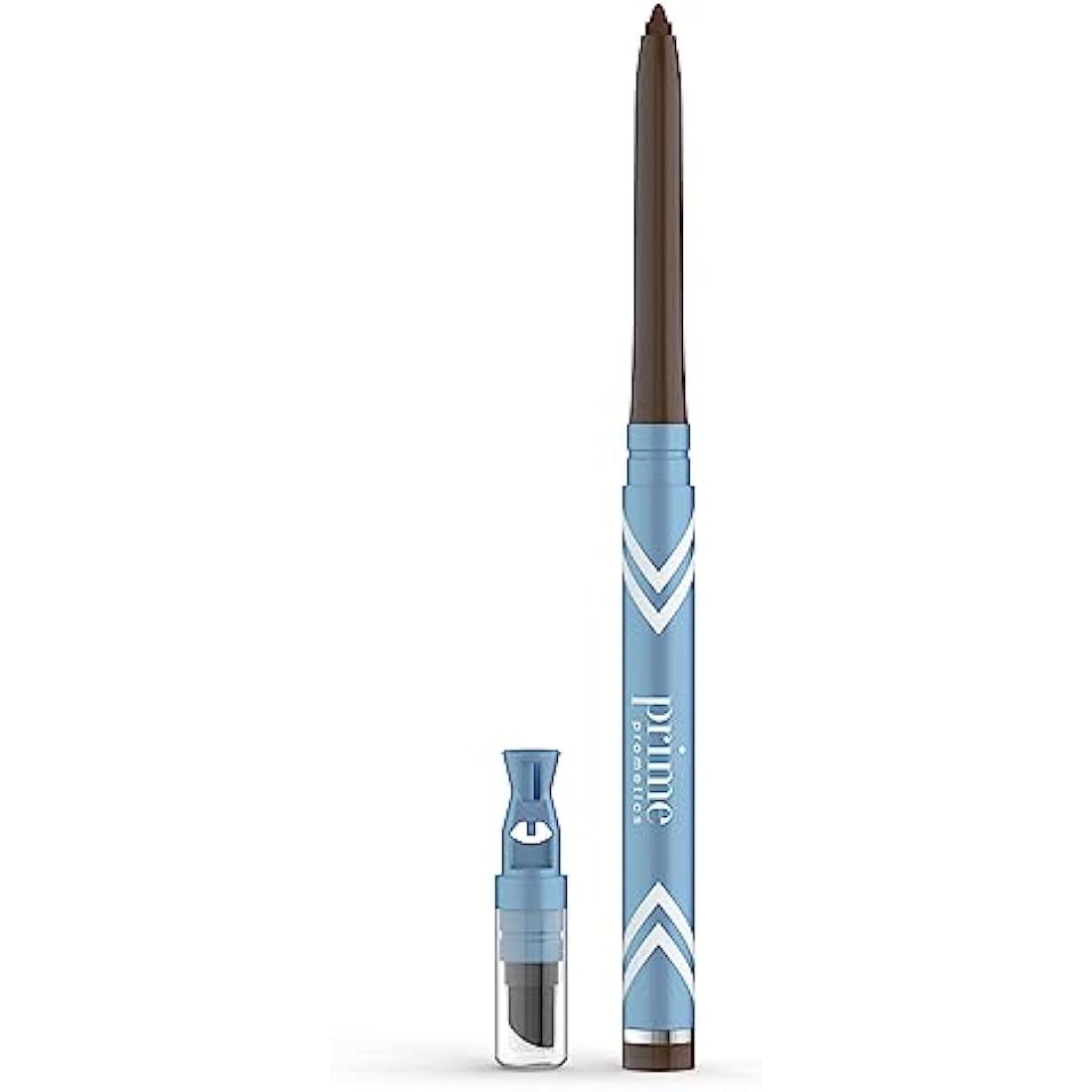 Prime Prometics PrimeEyes Glide Eyeliner for Mature Women – Water-Resistant, Long-Stay and Mess-Proof – Gel Cream Texture, Discreet Sharpener and Effective Smudger (Wood (Brown))