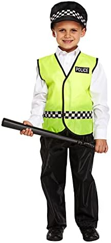 HENBRANDT Police Cop Officer Boys Fancy Dress Emergency Services Age 3yr Childrens Costume