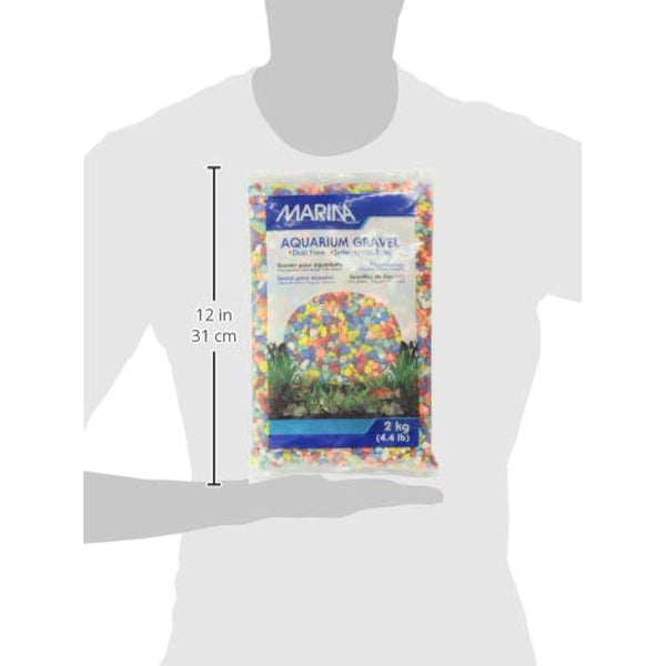 Marina Decorative Aquarium Rainbow Gravel, Multi-Colour, 2 Kg