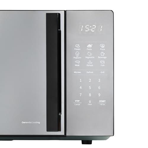 Hisense H23MOBSD1HUK 23 Litre 800W electronic Microwave with Auto Defrost, Digital Display, Smart Cook, Multi level cooking and Easy Clean- Black
