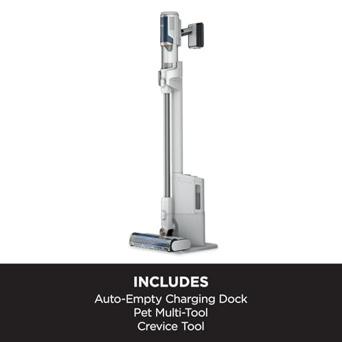 Shark PowerDetect Cordless Vacuum Cleaner, DuoClean Detect, Reverse Clean, Anti Hair Wrap Plus, Lightweight, 70 Min Runtime, Pet, Crevice & Multi-Surface Tools, Flexible, Handheld Mode, Grey IP1251UKT