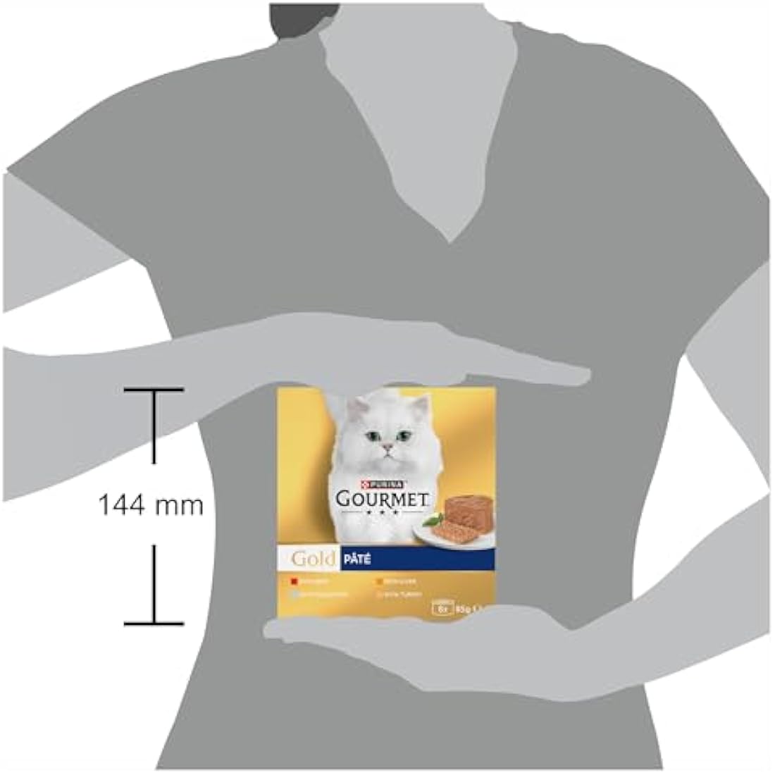 GOURMET Gold Pate Recipes Wet Cat Food 8x85g, Pack of 6