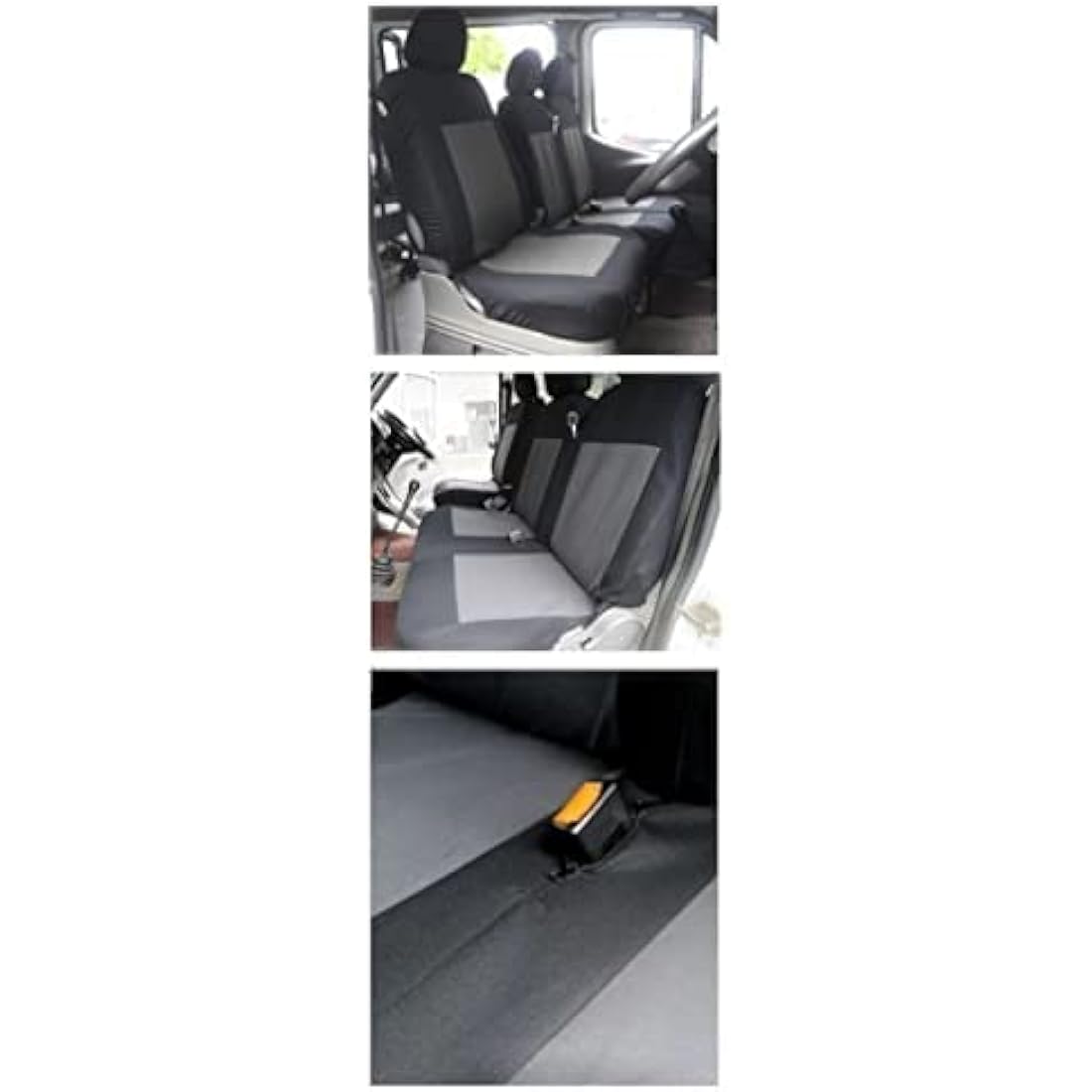 Grey Black Van Seat Covers Universal Fit Most Vans Trucks Lorry Front Single & Double Seat Covers for 2+1