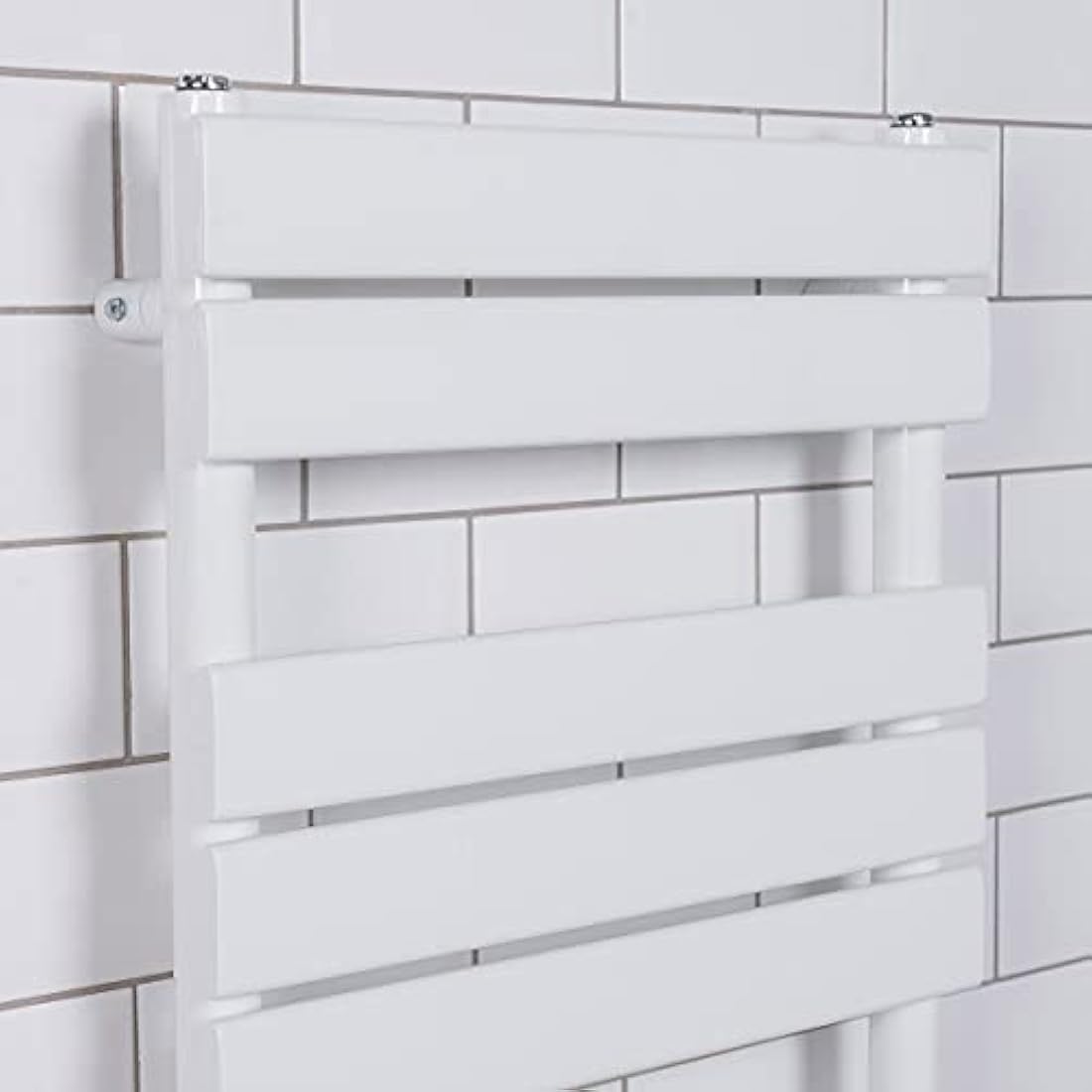 Warmehaus Designer Bathroom Flat Panel Heated Towel Rail Radiator Ladder Rad 800 x 500mm - White