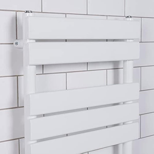 Warmehaus Designer Bathroom Flat Panel Heated Towel Rail Radiator Ladder Rad 800 x 500mm - White
