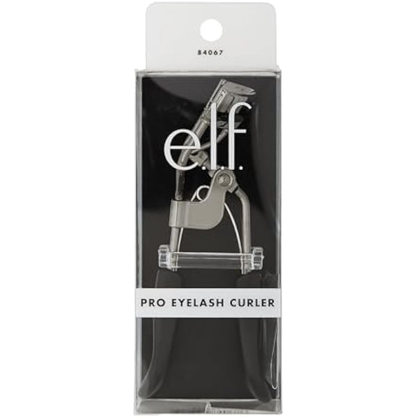 e.l.f. Pro Eyelash Curler Strong, Contoured, Lifting Creates Long Lasting, Eye-Opening, Voluminous Lashes Includes Additional Rubber Replacement Pad Gunmetal,84067
