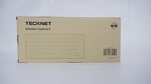 TECKNET 2.4G Wireless Keyboard For Windows/Chrome OS, UK Layout Compact Mini Keyboard, Small Silent Whisper-Quiet Keyboards with 12 months Battery Life (Pink)