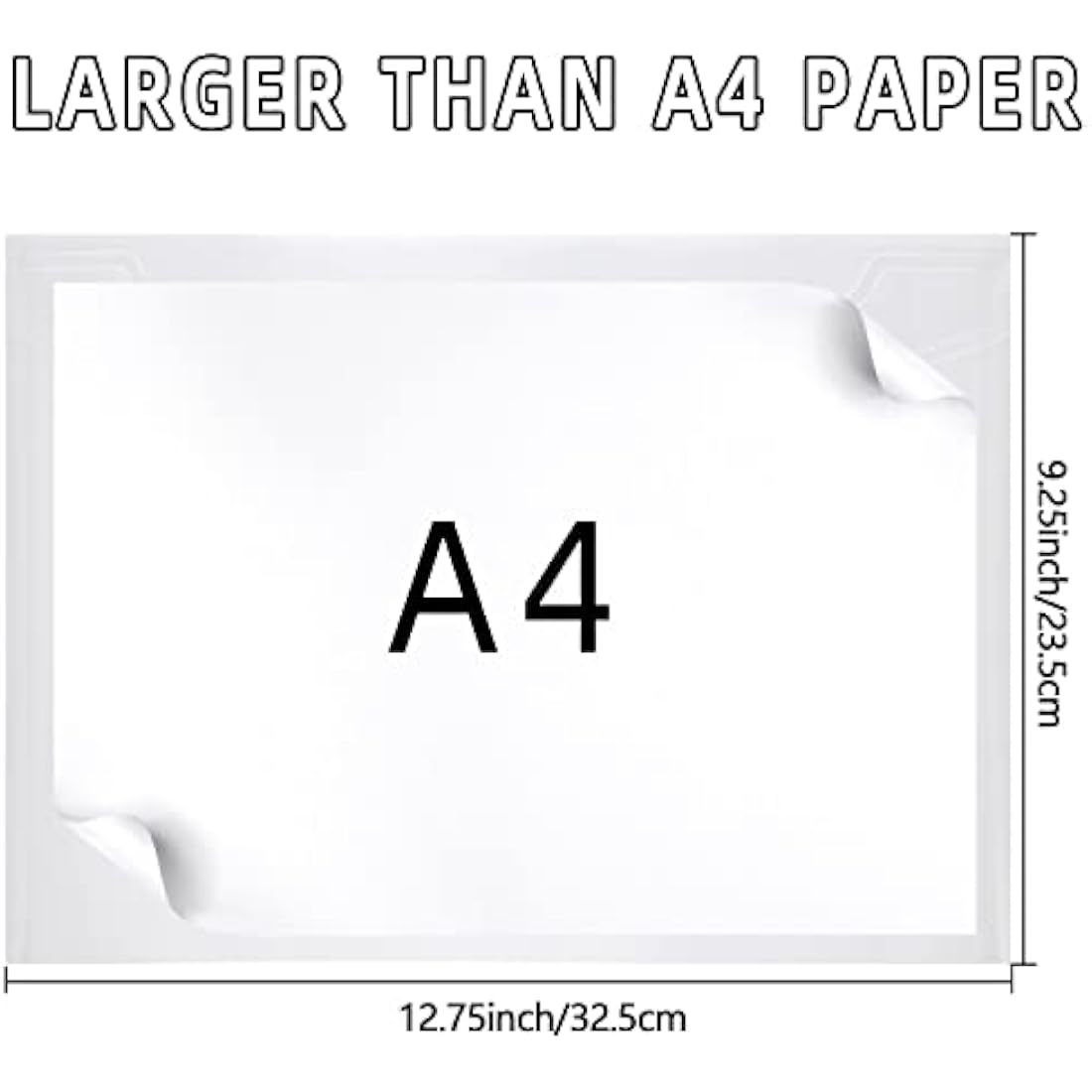 Clear Plastic Wallets A4 Popper Wallets Document File Folders for Paperwork A4 Plastic Envelopes Wallet, Pack of 6