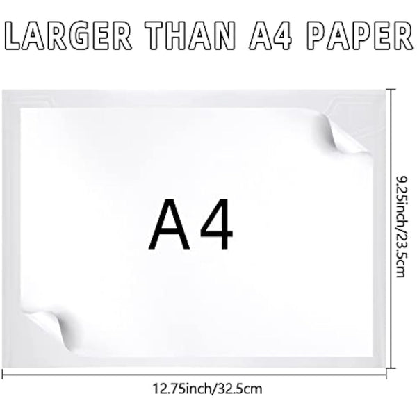 Clear Plastic Wallets A4 Popper Wallets Document File Folders for Paperwork A4 Plastic Envelopes Wallet, Pack of 6