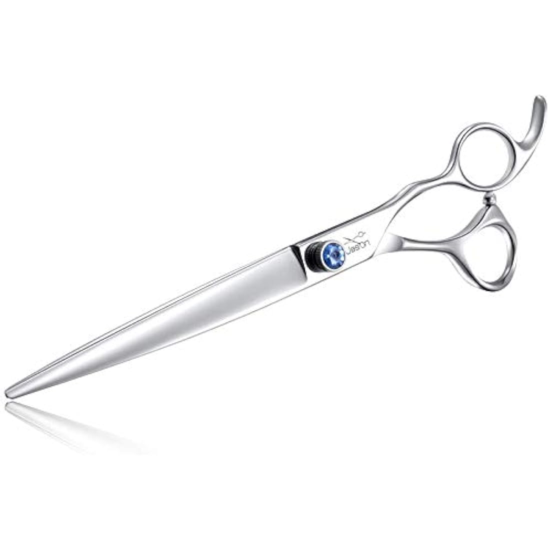 JASON 8" Straight Dog Grooming Scissors Pets Grooming Shears Premium Cats Trimming Kit with Offset Handle and a Jewelled Screw