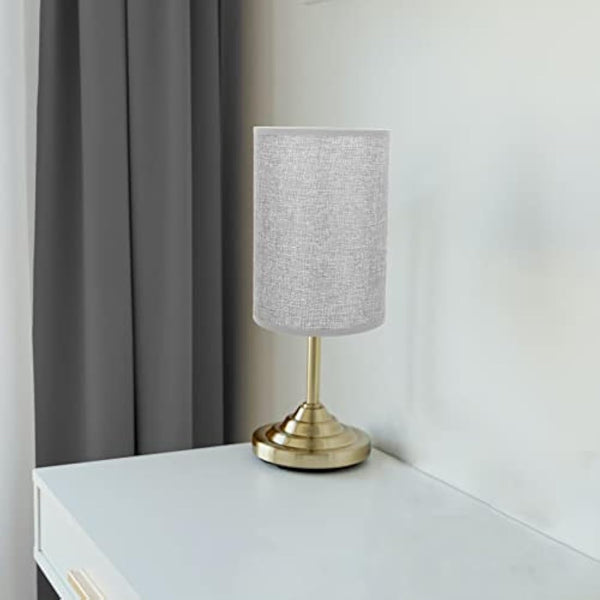 Hoement 2pcs Clip Harp Clip-on for Lampshade Shades Cloth Grey Lamps Style Shade Barrel and Indoor Drum Linen Chandelier Lamp Beige on Handcrafted Small Restaurant Light Finial