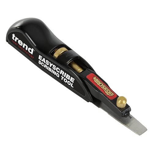 Trend EasyScribe Scribing Tool - Versatile and Accurate Scribing Solution for Carpenters, Joiners, Tilers, Kitchen and Shop Fitters, E/SCRIBE, Black, 1 Count (Pack of 1)