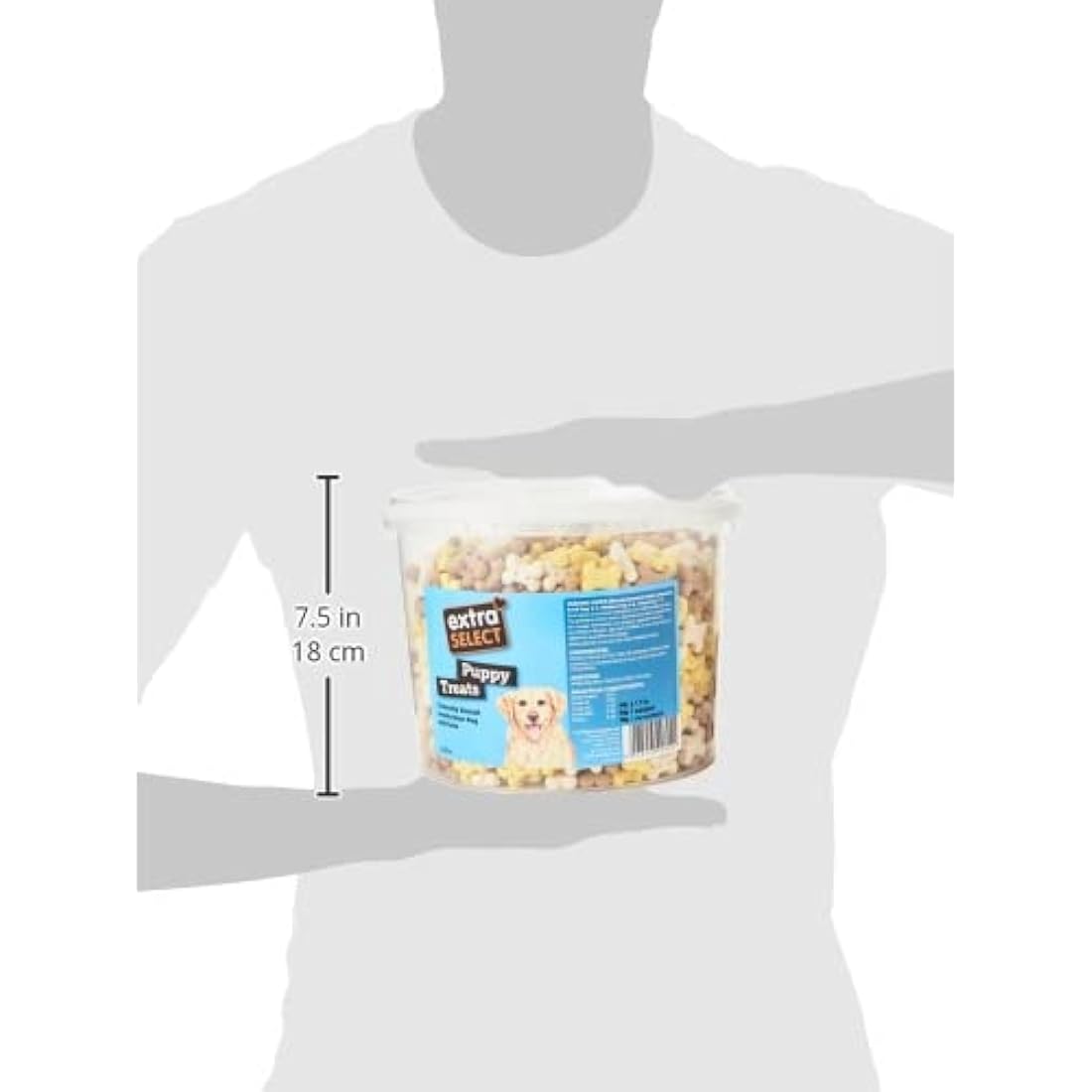 Extra Select Puppy Bones Dog Treat Biscuits in a 3ltr Bucket (approx 1070 biscuits)