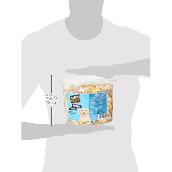 Extra Select Puppy Bones Dog Treat Biscuits in a 3ltr Bucket (approx 1070 biscuits)