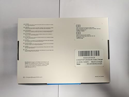 A ADDTOP Solar Charger Power Bank - 25000mAh Fast Charging Portable Charger with 4 Solar Panels Solar Cell Phone Charger External Battery Pack for Phone Tablet Orange