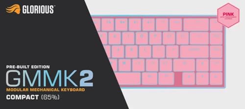 Glorious Gaming GMMK 2 Full Size (96%) - Mechanical Gaming Keyboard, Aluminium Frame, Customisable, Doubleshot Caps, Fox Switches, Per Key RGB, Full NKRO, English UK QWERTY Layout - Pink