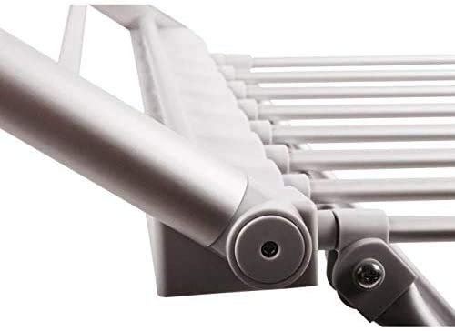 Electric Heated Clothes Dryer, Energy Efficient Foldable indoor Airer, Super Safe Laundry Drying Horse Rack (Silver)