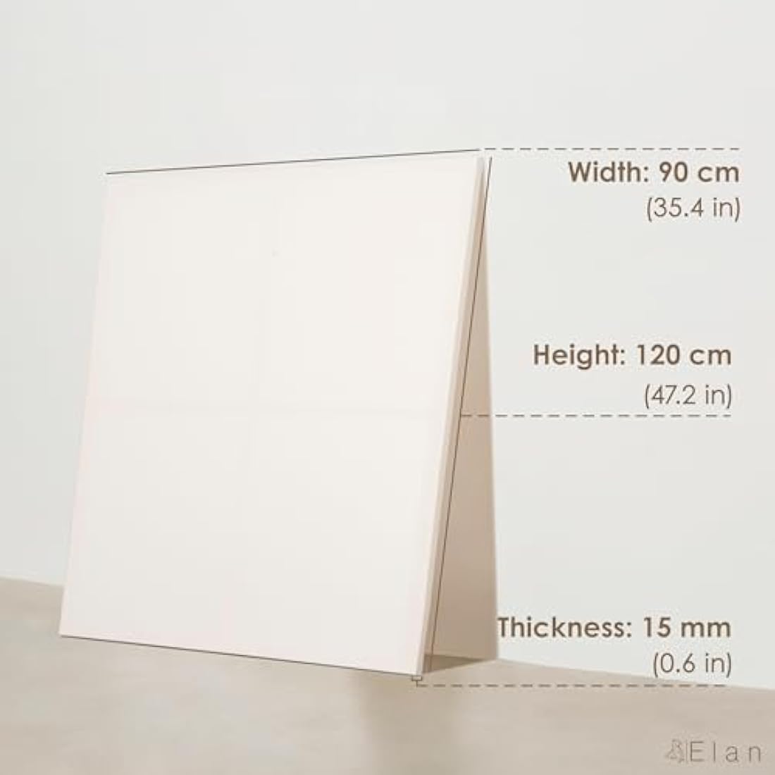 Elan Stretched Canvases 90x120 CM, 3-Pack Extra Large Canvas for Painting 280 GSM, Triple Primed A0 Canvas for Painting 90x120 CM, Extra Large Art Canvases
