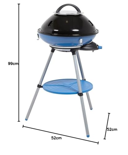 Campingaz Party Grill 400 CV, Camping Stove and Grill, All-in-One Portable Camping BBQ, with Griddle, Grid and Pan Support, Lid Doubles as Wok, Blue