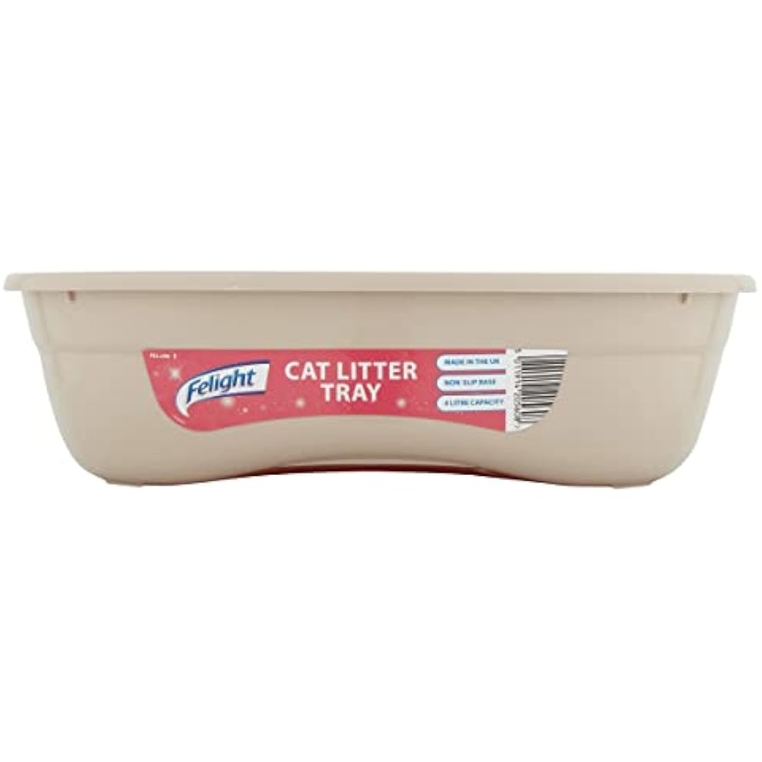 Felight Cat Litter Tray - Easy to Clean and Suitable for Kittens, Non-Slip Base, Made in the UK, Assorted Colours (42cm)