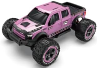 DEERC 1:10 Fast RC Cars for Adults, 4X4 Hobby Remote Control Monster Truck, 48+KM/H, All Terrain High Speed Pink RC Truck Crawler with 2 Modular Batteries, Toy Vehicle Gift for Kids