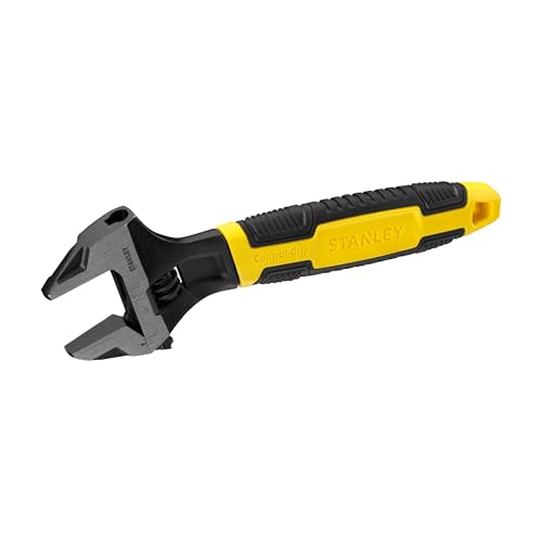 STANLEY MAXSTEEL Adjustable Wrench 30 x 200 mm Protective Phosphate Finish and Ergonomic Bi Material Handle 0-90-948