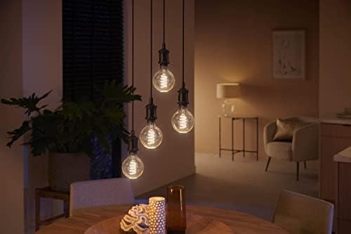 Philips Hue White Ambiance Filament Single Smart LED Globe [E27 Edison Screw] - 550 Lumens. Works with Alexa, Google Assistant and Apple Homekit