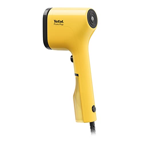 Tefal Pure Pop Slim Handheld Clothes Steamer, No Ironing Board Needed, Ready to Use in 15 Seconds, 70ml Detachable Water Tank, Travel Iron, Garment Steamer, Pink, DT2023