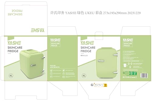 YASHE Mini Fridge for Bedroom, 4 Liter/6 Cans Small Fridge, AC/DC Thermoelectric Cooler and Warmer Mini Fridge for Drink Office Dorm Car, Blue