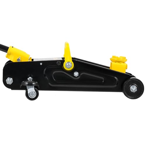 VEVOR Low Profile Floor Jack 1.5 Ton (3300 lbs), Heavy Duty Iron Hydraulic Racing Floor Jack, Hydraulic Car Jack, Single Piston Quick Lift Pump, 4.7"-12.1" Height Lifting Range (Yellow)