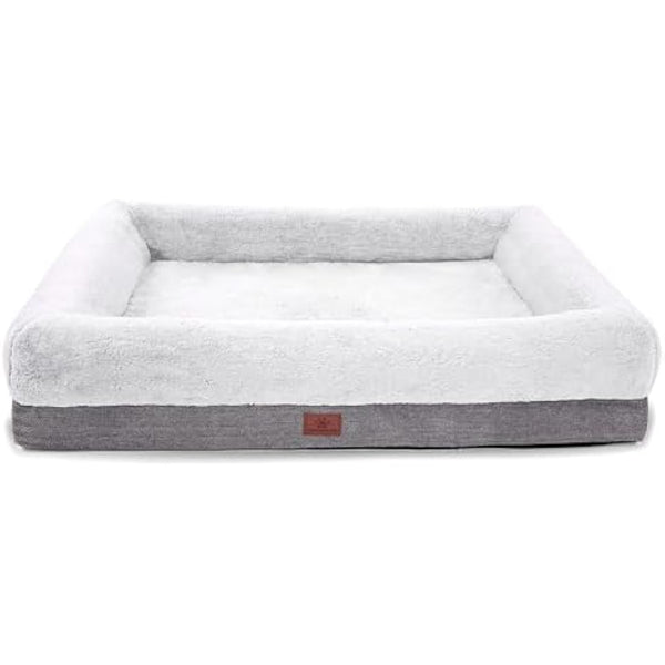 Rusefar Orthopedic Dog Bed, Large/Medium, Waterproof Liner & Washable Cover, For Crates & Couches