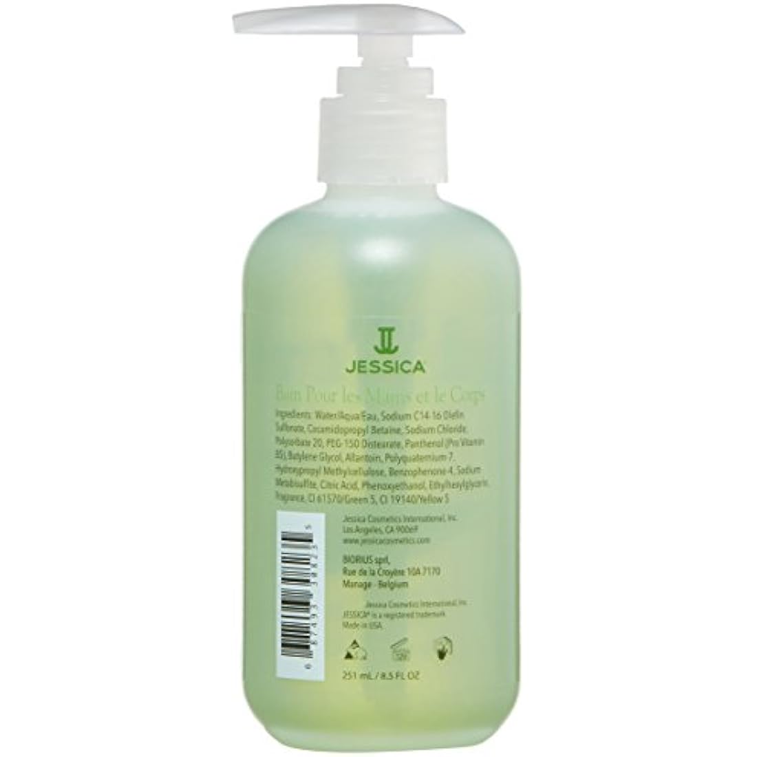 JESSICA Body Treats Hand and Body Bath, Lemongrass, 251 ml