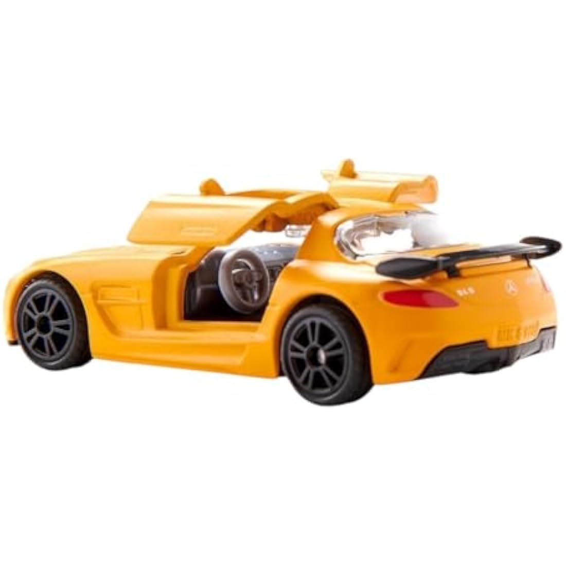 siku 1542, Mercedes-Benz SLS AMG Black Series sports car, Metal,Plastic, Orange, Opening gull-wing doors, Rubberised tyres