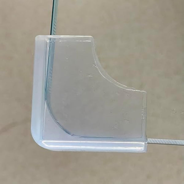 Food-Graded Silicone Corner Protector, Baby Proofing Corners Edge Guards, Pre-Tape Adhesive Soft for Kids Safety, Child Table Cabinets Furniture Bumper (Clear, 4 Count (Pack of 1))