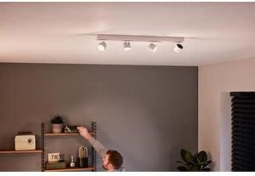 Philips myLiving Star WarmGlow Dimmable LED Spotlight, 4 x 4.5 W LED Light, Instant Start, Easy Installation - White