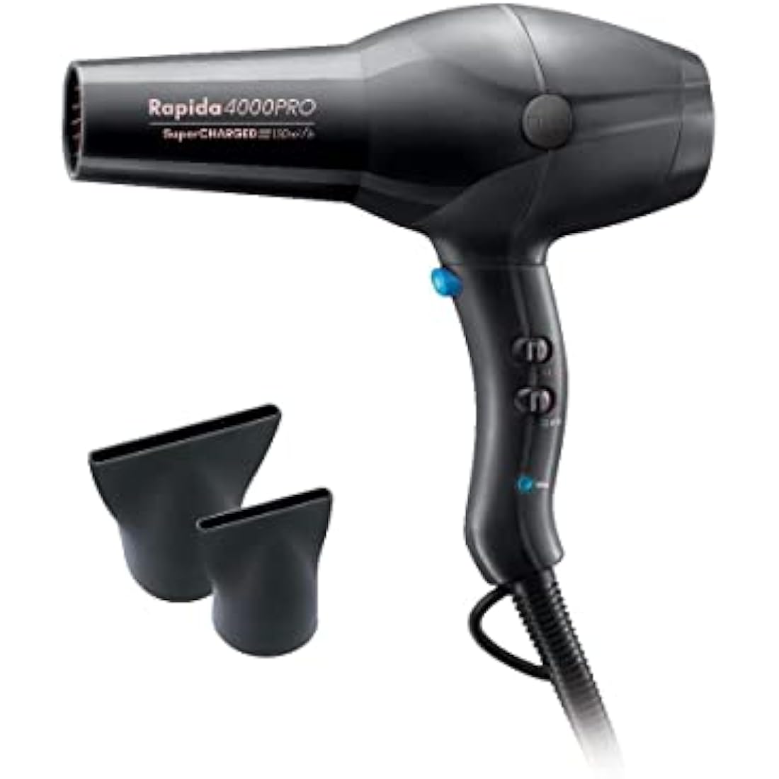 Diva Pro Styling Rapida 4000 Pro Dryer Onyx - 2200W Professional Hairdryer with Ionic Conditioning PRO109