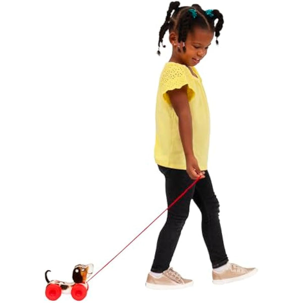 Fisher Price Classics | Little Snoopy | Pull Along Toy with Interactive Features, Small Toy Dog for Kids, Classic Toy with Retro-Style Packaging, Ages 12 Months+ | Basic Fun 1650