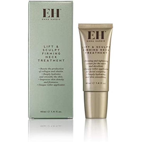 Emma Hardie 40ml Lift & Sculpt Neck Firming Serum, with Unique Roller Applicator for Facial Sculpting & Lifting, Reduces Appearance of Saggy Skin & Promotes Youthful Look, Vegan & Cruelty Free